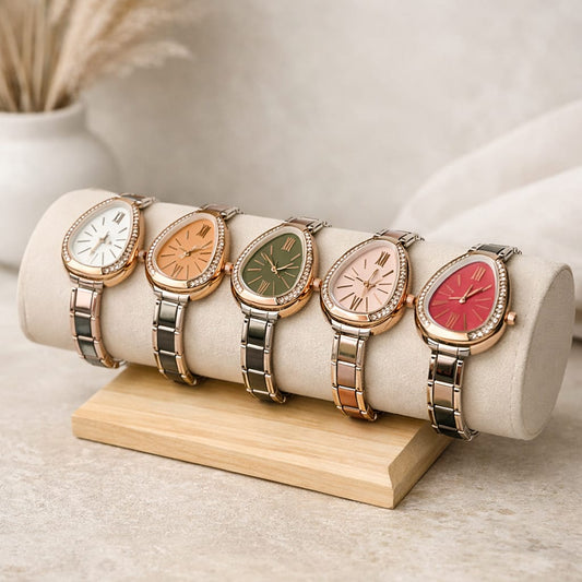 Stylish Crystal Bezel Watch