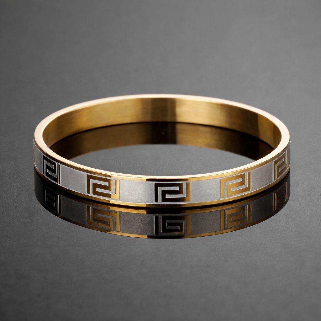 Dual Tone Greek Bracelet