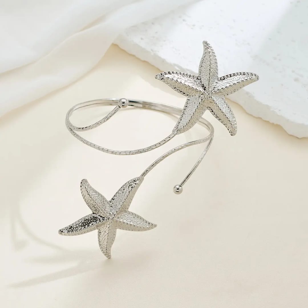 Silver Starfish Arm Cuff