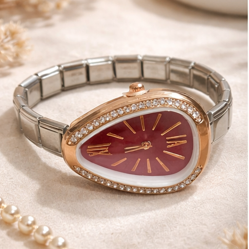 Stylish Crystal Bezel Watch