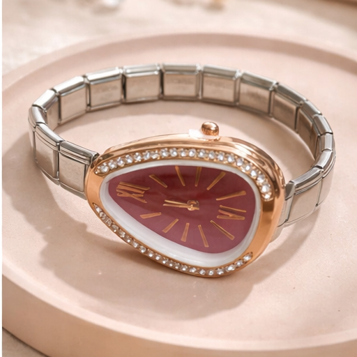 Stylish Crystal Bezel Watch